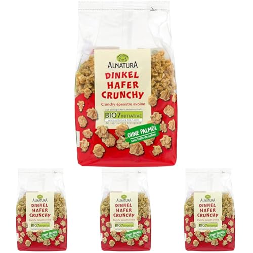 Alnatura Bio Dinkel-Hafer-Crunchy, 375g (Packung mit 4) von Alnatura