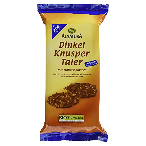 Alnatura Bio Dinkel Knusper Taler mit Mandelsplittern, 100g von Alnatura