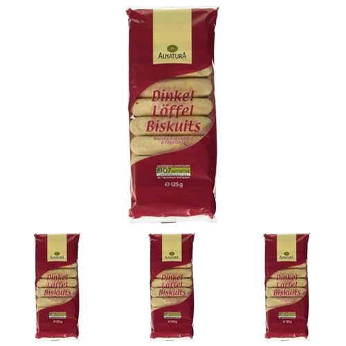 Alnatura Bio Dinkel Löffel Biskuits, 125g (Packung mit 4) von Alnatura