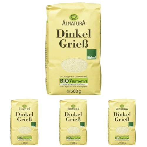 Alnatura Bio Dinkelgrieß, 500g (Packung mit 4) von Alnatura