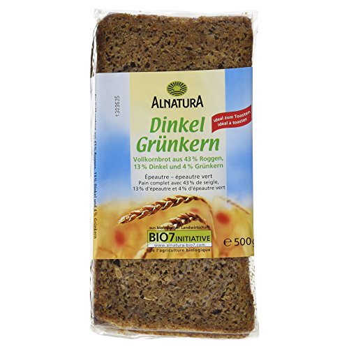 Alnatura Bio Dinkelgrünkernbrot, 4er Pack (4 x 500 g) von Alnatura