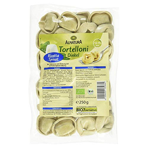 Alnatura Bio Dinkeltortelloni Ricotta-Spinat, 250g (Package may vary) von Alnatura