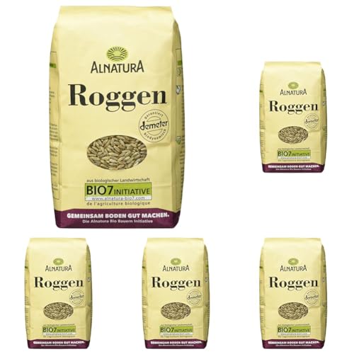 Alnatura Bio Getreide Roggen, 1kg (Packung mit 5) von Alnatura