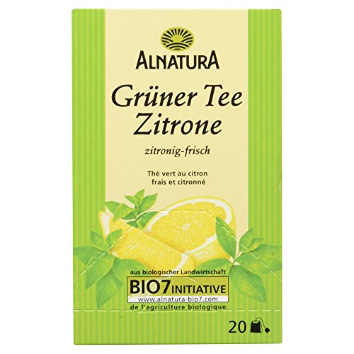 Alnatura Bio Grüner Tee Zitrone, 20 Beutel, 40g von Alnatura