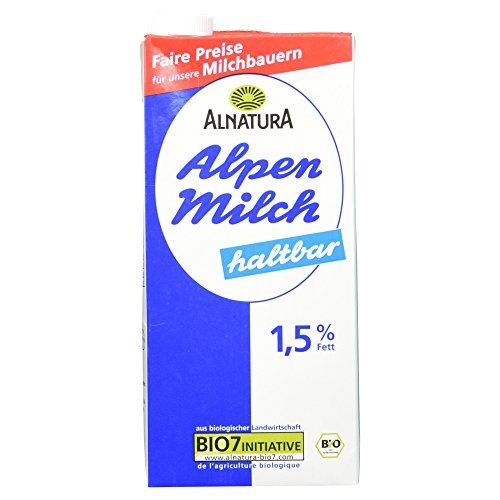 Alnatura Bio H-Alpenmilch Haltbar 1.5% Fett, 1l von Alnatura