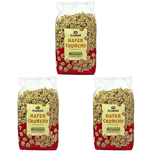 Alnatura Bio Hafer-Crunchy, 750g (Packung mit 3) von Alnatura