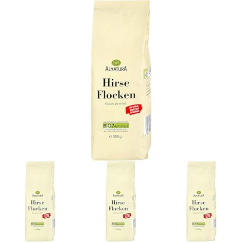 Alnatura Bio Hirseflocken, 500g (Packung mit 4) von Alnatura