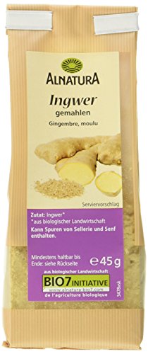 Alnatura Bio Ingwer, gemahlen, vegan,7er Pack (7 x 45 g) von Alnatura