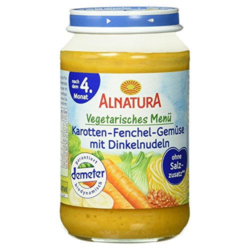 Alnatura Bio Karotte-Fenchel-Gemüse mit Dinkelnudeln, nach dem 4. Monat, 190g von Alnatura