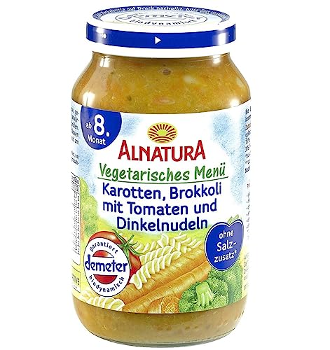 Alnatura Bio Karotten Brokkoli mit Tomate und Dinkelnudeln, ab dem 8. Monat, 220g von Alnatura