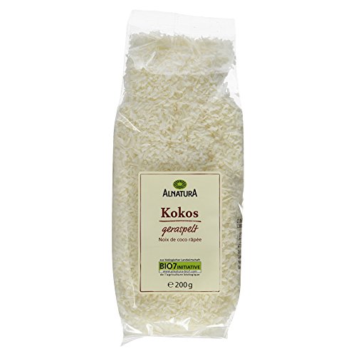 Alnatura Bio Kokos, geraspelt, vegan, 6er Pack (6 x 200 g) von Alnatura