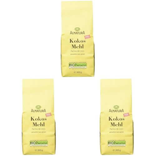 Alnatura Bio Kokosmehl, glutenfrei, 300 g (Packung mit 3) von Alnatura