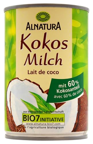 Alnatura Bio Kokosmilch vegan, 12er Pack (12 x 400ml) von Alnatura