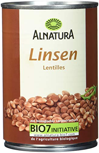 Alnatura Bio Linsen Dose, 265g (Packung mit 6) von Alnatura