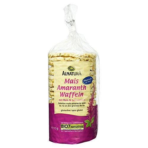 Alnatura Bio Mais-Reis-Waffeln mit Amaranth und Leinsamen, 115g von Alnatura