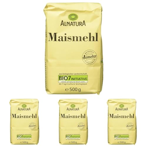 Alnatura Bio Maismehl Glutenfrei, 500g (Packung mit 4) von Alnatura