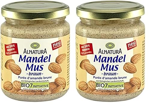 Alnatura Bio Mandelmus braun, 250 g (Packung mit 2) von Alnatura