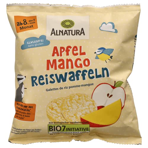 Alnatura Bio Mini Reiswaffeln Apfel mit Mango, 35g von Alnatura