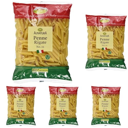 Alnatura Bio Nudeln Penne Rigate, 500g (Packung mit 5) von Alnatura