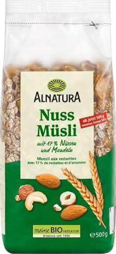 Alnatura Bio Nuss Müsli mit 17% Nüssen & Mandeln, 0,5 kg von Alnatura