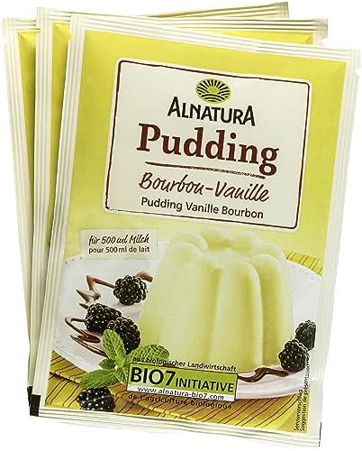 Alnatura Bio Pudding Vanille glutenfrei, 3 Beutel, 120g von Alnatura