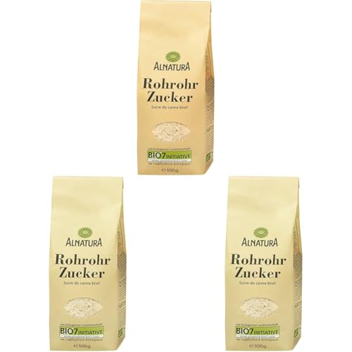 Alnatura Bio Rohrohrzucker, 500g (Packung mit 3) von Alnatura