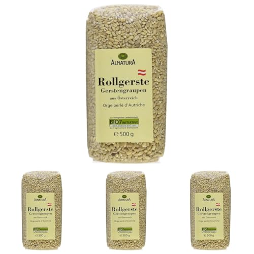 Alnatura Bio Rollgerste, Gerstengraupen, 500g (Packung mit 4) von Alnatura