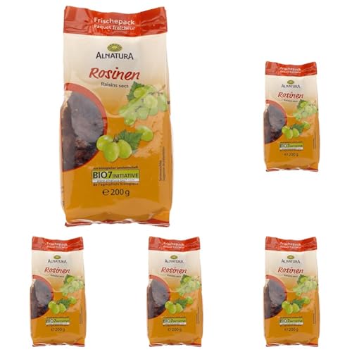 Alnatura Bio Rosinen, 200g (Packung mit 5) von Alnatura