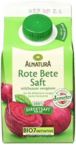 Alnatura Bio Rote-Beete Saft, milchsauer vergoren (1 x 500 ml) (Packung mit 6) von Alnatura