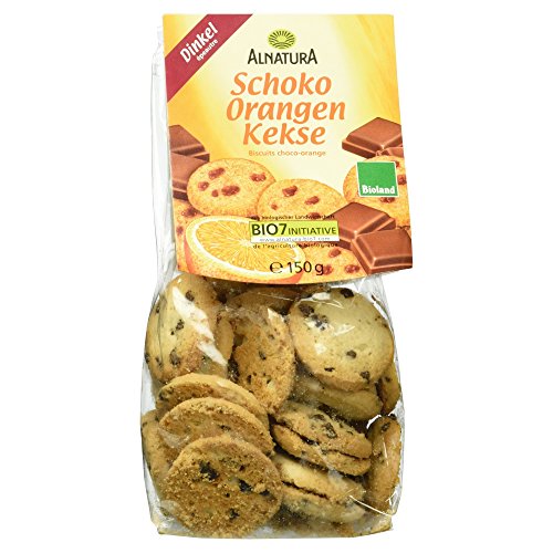 Alnatura Bio Schoko-Orangenkekse Dinkel, 6er Pack (6 x 150 g) von Alnatura