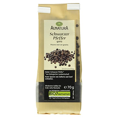 Alnatura Bio Schwarzer Pfeffer ganz, 70g von Alnatura