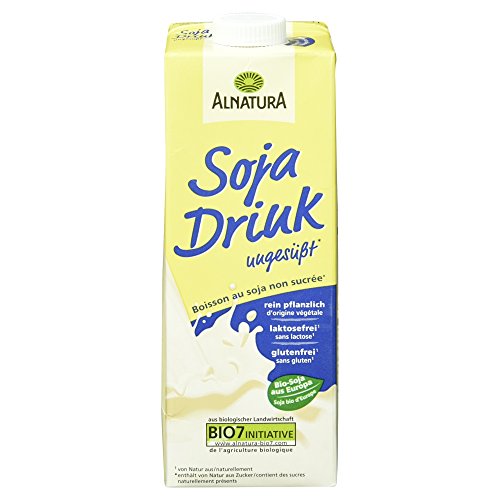 Alnatura Bio Sojadrink, ungesüßt, glutenfrei, laktosefrei, vegan, 8er Pack (8 x 1 kg) von Alnatura