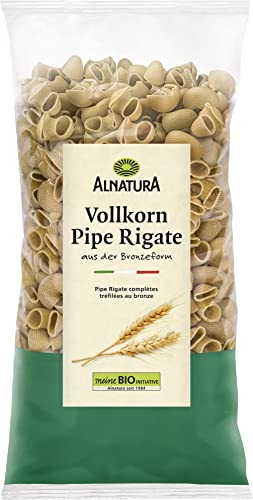 Alnatura Bio Vollkorn Nudeln Pipe Rigate, vegan, 500 g von Alnatura