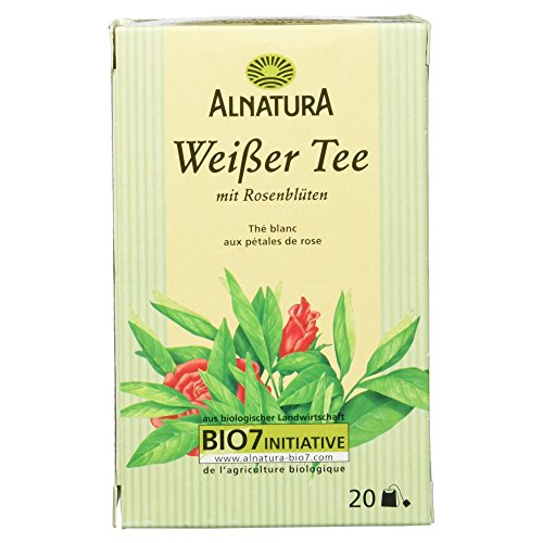 Alnatura Bio Weißer Tee mit Rosenblüten, 20 Beutel, 30g von Alnatura