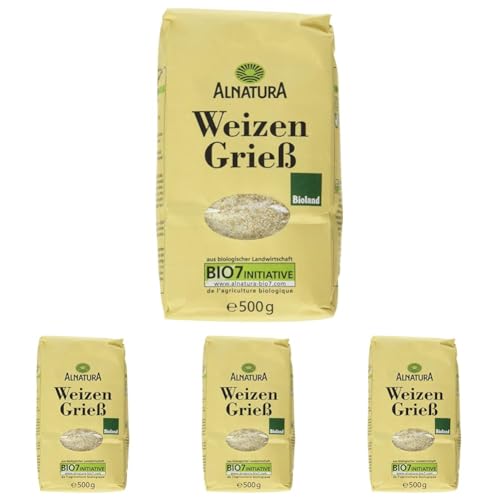 Alnatura Bio Weizengrieß, 500g (Packung mit 4) von Alnatura