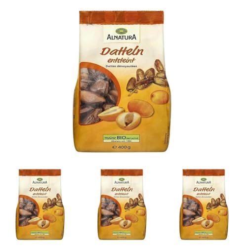 Alnatura Datteln entsteint, 400g Beutel (Packung mit 4) von Alnatura