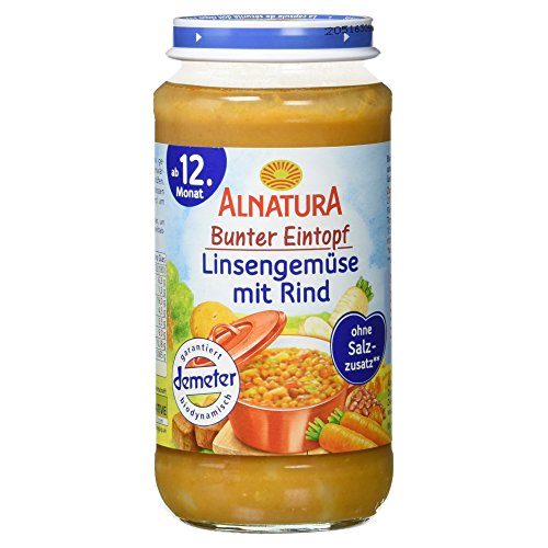 Alnatura Demeter Bio Bunter Eintopf Linsengemüse-Rind, 6er Pack (6 x 250 g) von Alnatura