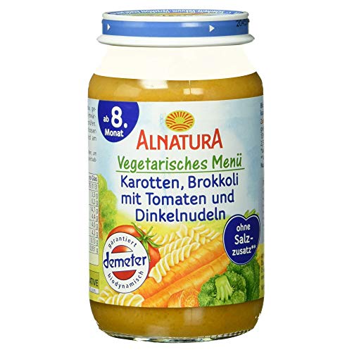 Alnatura Demeter Bio Karotte-Brokkoli-Tomate mit Dinkelnudeln, 6er Pack (6 x 220 g) von Alnatura