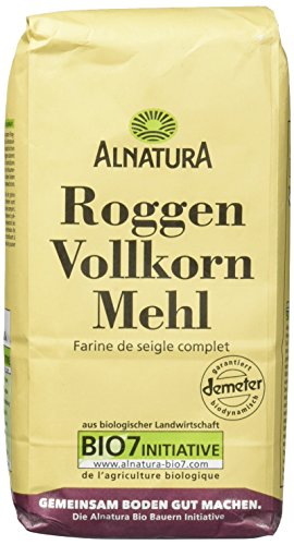 Alnatura Demeter Bio Roggenvollkornmehl, 6er Pack (6 x 1 kg) von Alnatura