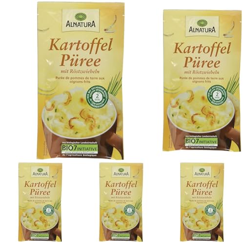 Alnatura Kartoffelpüree mit Röstzwiebeln, 49.5g (Packung mit 5) von Alnatura