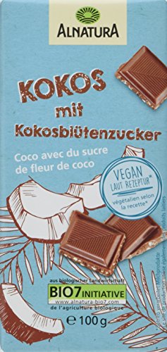 Alnatura Kokos mit Kokosblütenzucker, 10er Pack (10 x 100 g) von Alnatura