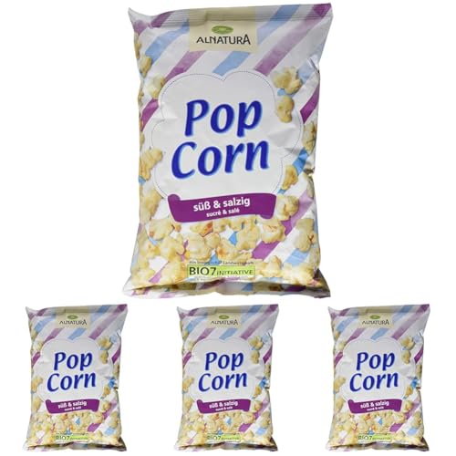 Alnatura Popcorn Meersalz süß+salzig, 80 g (Packung mit 4) von Alnatura