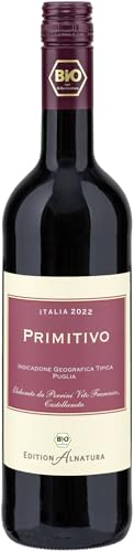 Alnatura Primitivo 2022, Rotwein aus Apulien, 0,75l, vegan 6 x 0,75l von Alnatura