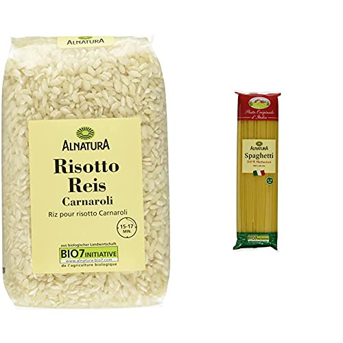 Alnatura Risotto-Reis carnaroli, 500g & Bio Spaghetti aus Hartweizengrieß, 500g von Alnatura