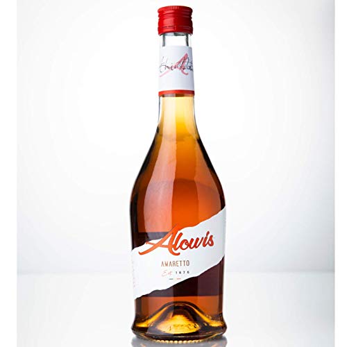 Alowis Amaretto ist ein klassischer, aber komplexer Likör aus süßen Mandeln | 0.7 l / 28% Vol. von Alowis