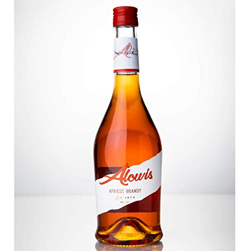 Alowis Aprikot Brandy ist ein aus Aprikosen und Mandeln hergestellter Likör | 0.7 l / 24% Vol von Alowis