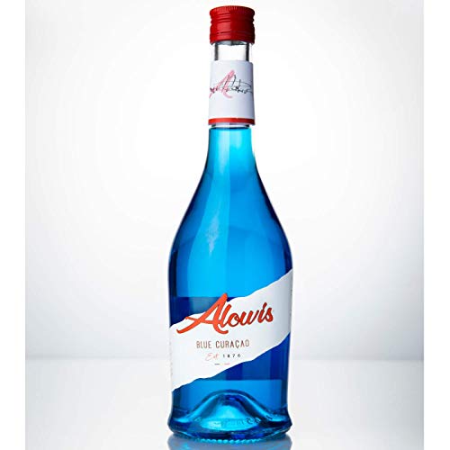 Alowis Blue Curaçao ist ein köstlicher Likör mit frischen Orangen und einer tiefblauen Farbe | 0.7 l / 20% Vol. von Alowis