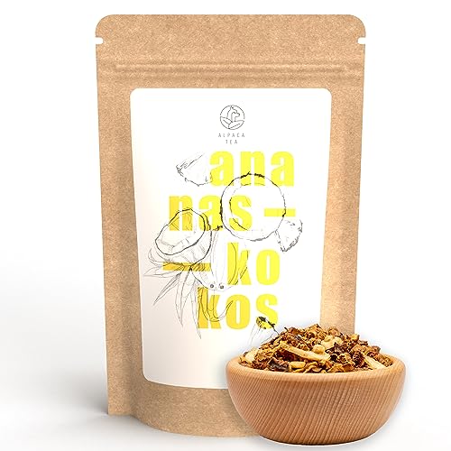 Alpaca Tea | Ananas Kokos | Früchteteemischung | lose | wiederverschließbar (100g) von Alpaca Tea