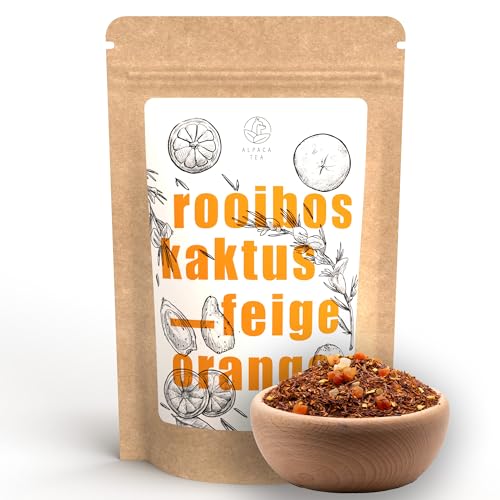 Alpaca Tea | Orange Kaktusfeige Rooibos | Rooibosmischung | lose | wiederverschließbar (100, Gramm) von Alpaca Tea