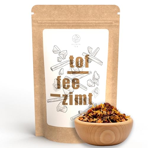 Alpaca Tea | Toffee Zimt | Früchteteemischung | lose | wiederverschließbar (500g) von Alpaca Tea